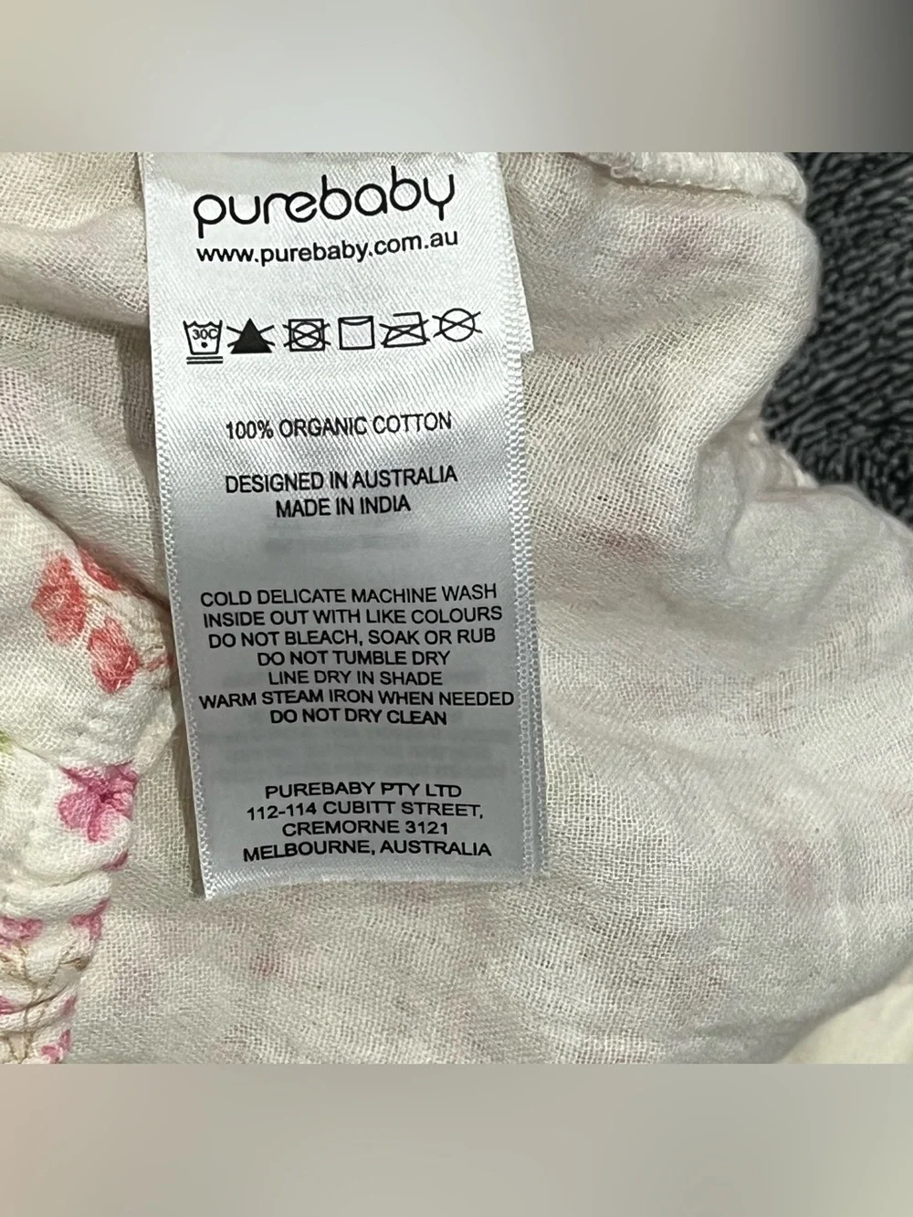 Purebaby Seaside Floral-print Romper size 0-3